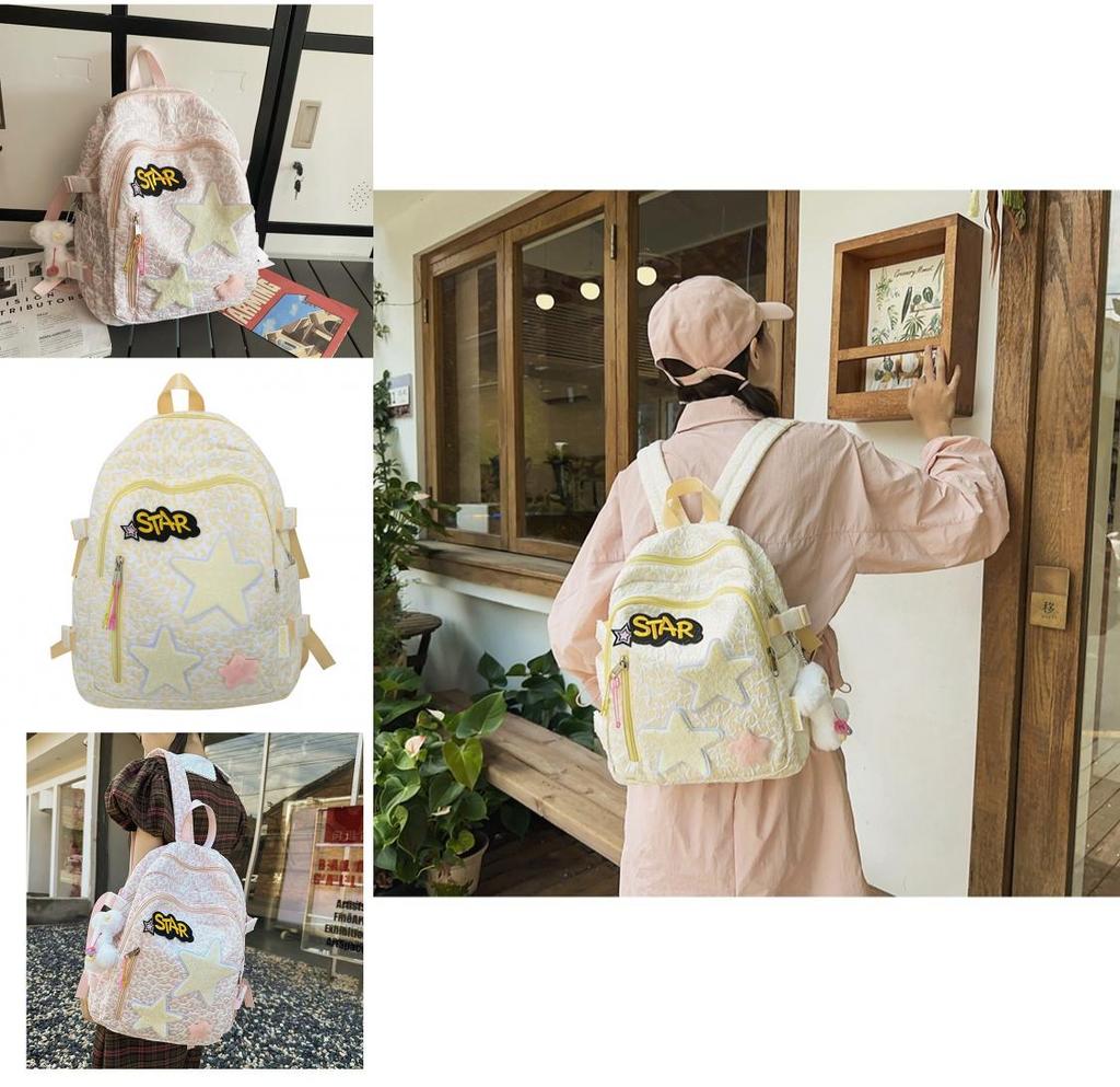 Cute Korean Style Nylon School Backpack For Girls Breathable And Lightweight Durable With High Color Value