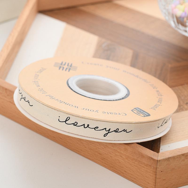 Panglică de Bumbac Englezesc pentru Xiaoqing Literar Proaspăt Buchet Tort & Decorare Cutie Cadou: Panglică Colorată pentru Ambalaj DIY