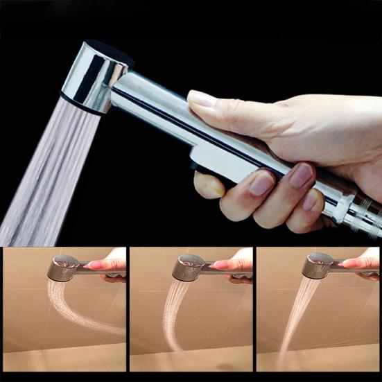 Bathroom Toilet Handheld Chrome ABS Bidet Sprayer Cleaning Shower Head Nozzle
