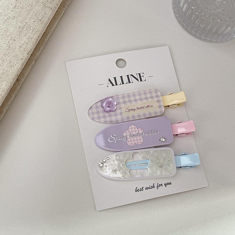 

New Cute Flower Hair Clips Set for Girls Seamless Duckbill Snap Clips for Fringe Sweet Minimalist No-Slip Baby Hair Barrettes