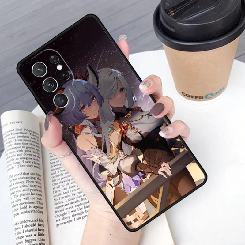 Genshin Anime Shenhe Phone Case Cover For Samsung Galaxy S24 S25 Ultra S21 S22 Ultra S10E Note 10 Plus Note 20 FE S23
