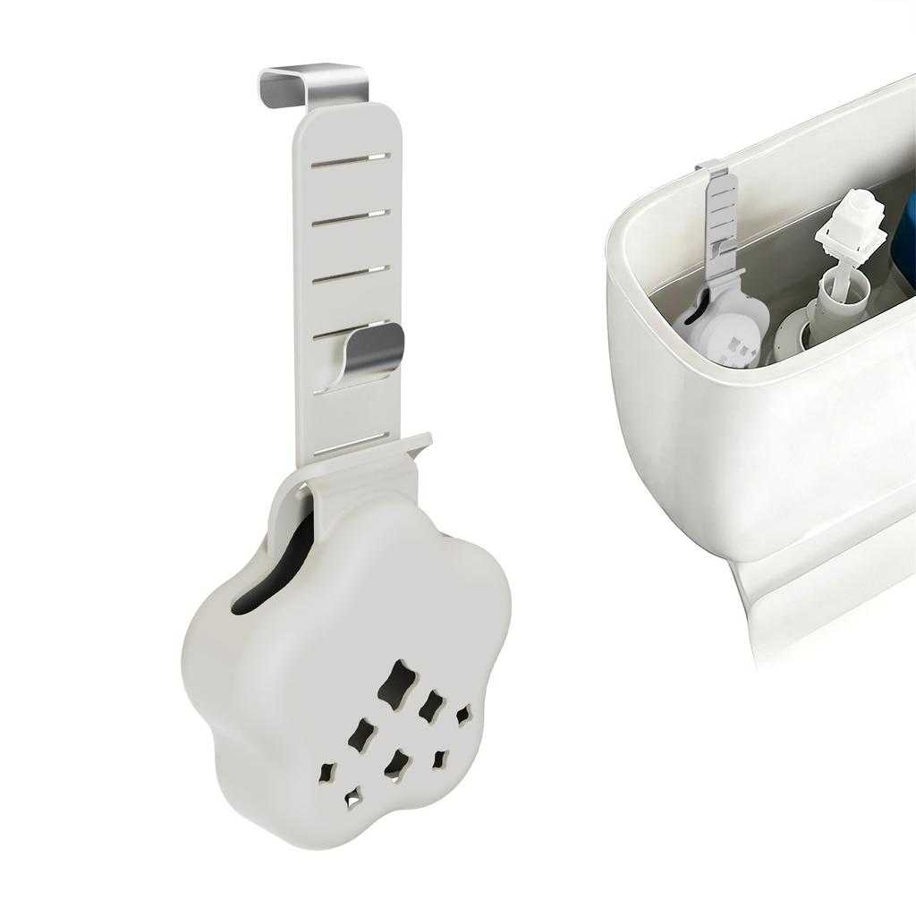 1PC Adjustable Hanging Toilet Tank Cleaner Tablet Holder, Slow Dissolve Toilet Block Storage Caddy Bathroom Accessory