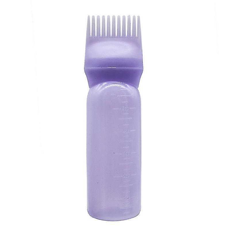 3 Pack 120ml Comb Applicator Bottle Hair Color Brush Applicator Hair Dye Bottle,purple