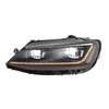LED Headlights with Dynamic Daytime Running Lights and Sequential Turn Signals for 2012-2018 Sagitar Jetta.