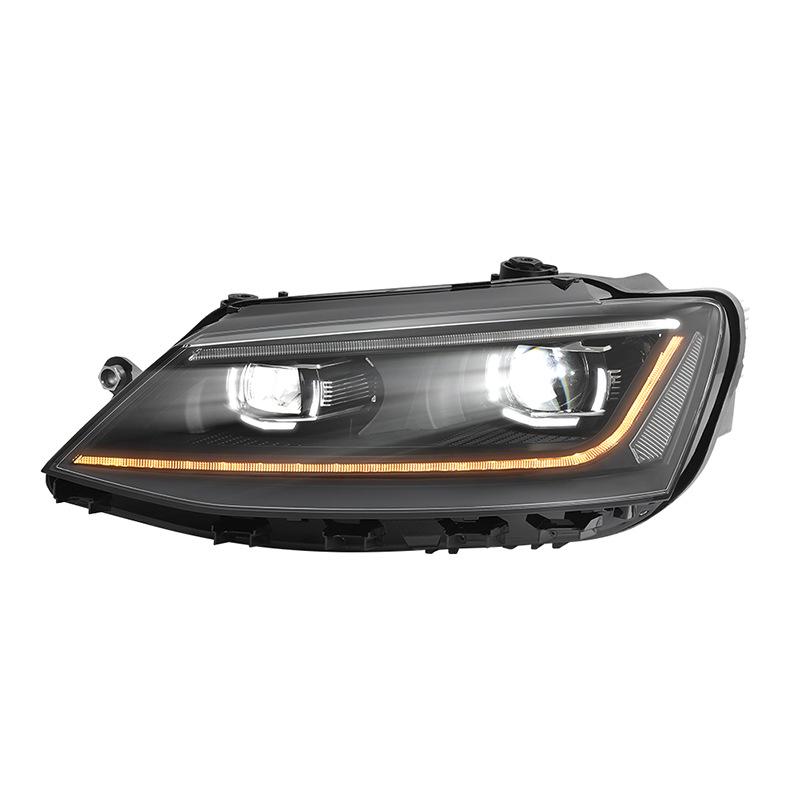LED Headlights with Dynamic Daytime Running Lights and Sequential Turn Signals for 2012-2018 Sagitar Jetta.