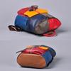 Retro Leather Women'S Bag Color Contrasting Color First Layer Cowhide Backpack Bucket Bag Women'S Casual Backpack