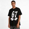 Fun Number 67 Hands Holding Graphic Casual T-shirt Pure cotton T-shirt