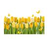 Adesivo per Finestra Fiore di Tulipano, Decalcomanie Floreali Primaverili con Farfalle per Festa di Primavera Casa Scuola Ufficio Negozio Decorazione Vetro