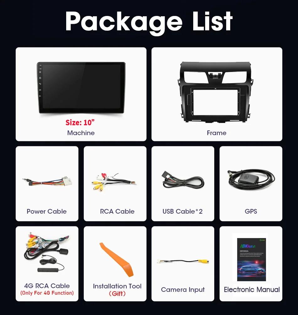 Car Radio Android 14 Multimedia Player Navigation Wireless CarPlay Touch Screen Stereo Bluetooth For NISSAN Teana J33 2013-2018