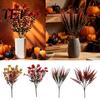 Vibrant Wedding Table Centerpieces Artificial Fall Flowers, Fake Eucalyptus Violet Silk Greenery Bouquet, Autumn Faux Floral Birthday Presents for Her