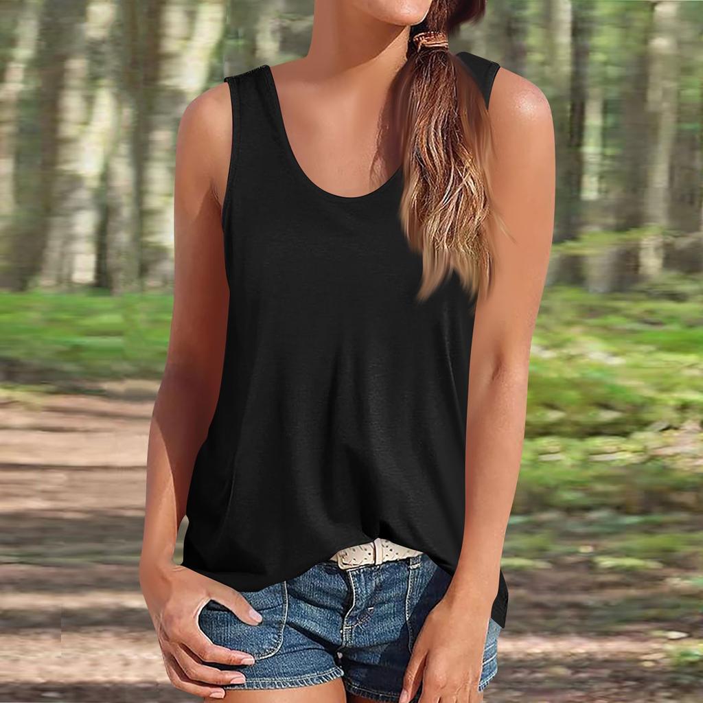 Dámské tílko Společenské košile pro volný čas Léto Volný střih Košilka Roztomilé trendy oblečení Halenky bez rukávů