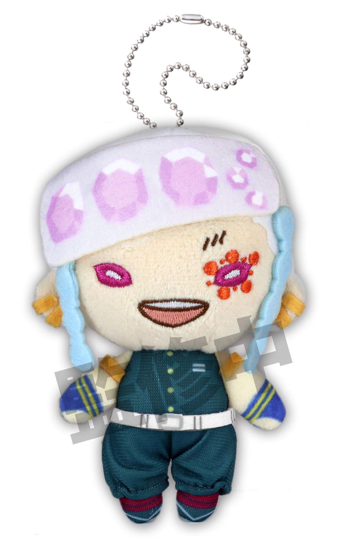

Мягкая игрушка Takara Tomy Arts Nitotan Demon Kimetsu no Yaiba с цепочкой из шариков Usu Tengen размером 12 см, изготовлена из полиэстера, прибл.