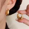Gold Silver Color Frosted Metal Hoop Earrings for Women Girl Simple Ear Buckle Fashion Jewelry Gift Party Wedding Pendientes