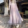 Summer 2026 Adjustable Purple Pleated Skirt - Long, Flowy & Versatile