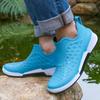 Fashion Outdoor Men Rain Boots Waterproof Work Light Ankle Rainboots Fashion Slip On Rain Boots Rubber Fishing Kitchen Shoes Size 39-44