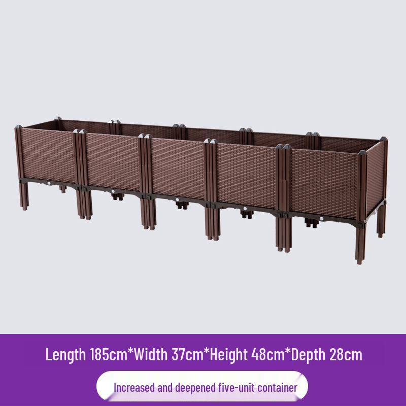 Thickened Plastic Vegetable & Flower Planter Box for Balcony, Indoor, Terrace, or Courtyard