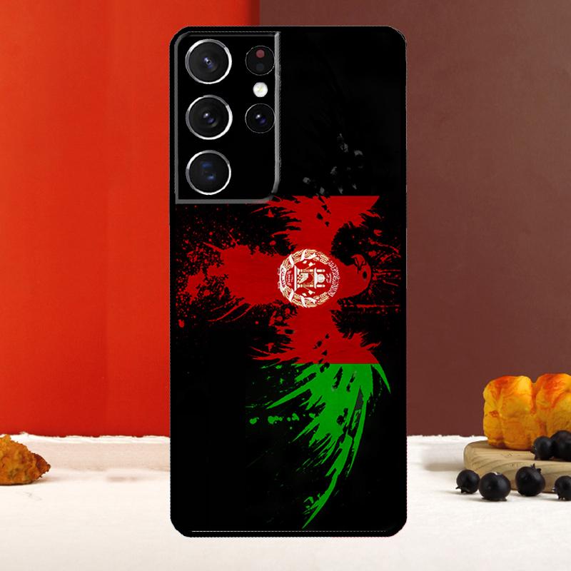 Flag of Afghanistan Cover For Samsung Galaxy S25 Ultra S22 S23 S24 Plus S20 S21 FE S9 S10 S25 FE Phone Case