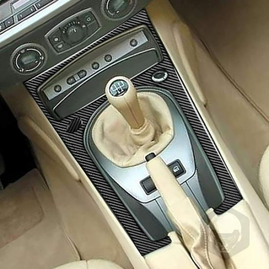 For BMW Z4 E85 2003-2008 Carbon Fiber Interior Transmission Console Cover Trim