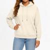 Casual Solid Color Hooded Sweatshirt with Pockets Long Sleeve Pullover Top for Women and Men Adult Fashion