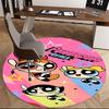 Powerpuff Girls Chair Mat - Round Carpet for Home Decor, Office Use, Living Room