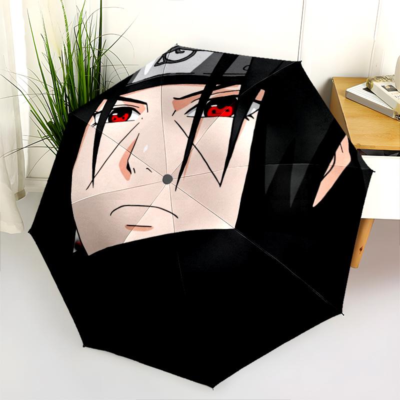 Itachi Uchiha Pattern, Automatic Folding Umbrella, Portable and Foldable Design, 8 Ribs, a Christmas or Birthday Gift.