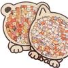 Unregelmäßig geformtes 3D-Holzkatzen-Puzzle-Spielzeug - Niederspaß zum Stapeln, Geschenk