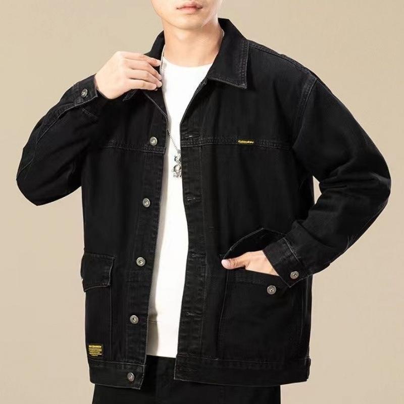 

Новая весенне-осенняя джинсовая куртка мужская свободная трендовая повседневная универсальная куртка 4XL