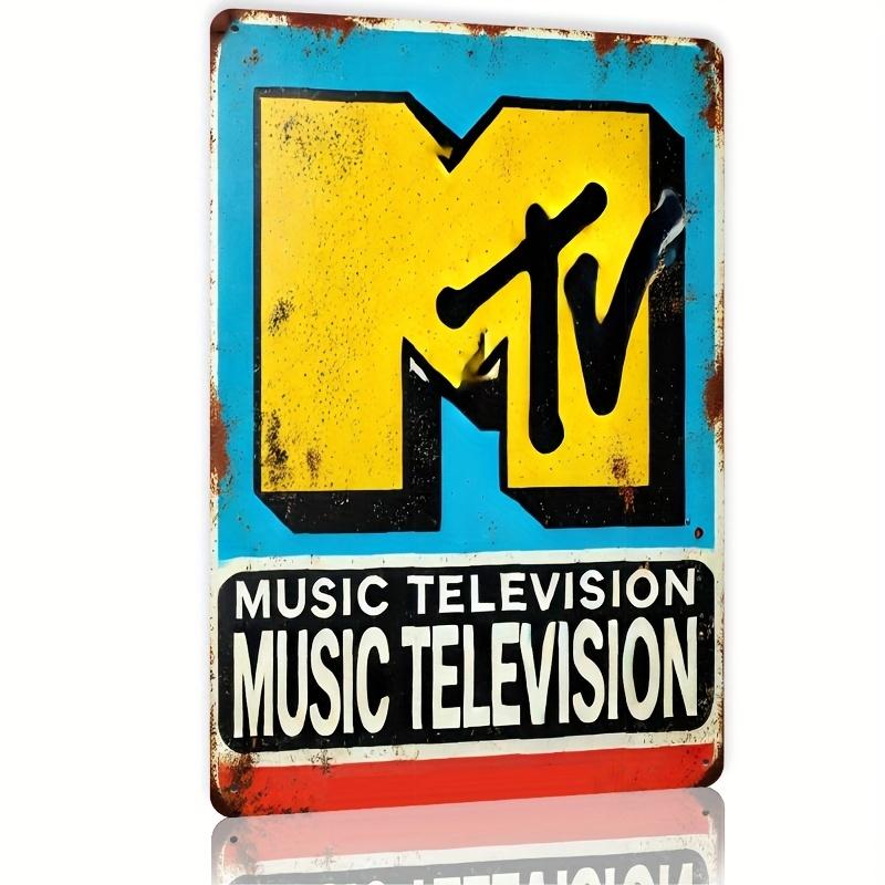 

Room Decor MTV Logo Metal Tin Sign Iron Wall Art for Bar Cafe Beach House Backyard Farmhouse Decor Home Decor Perfect 20x30cm（7.8x11.8inch）