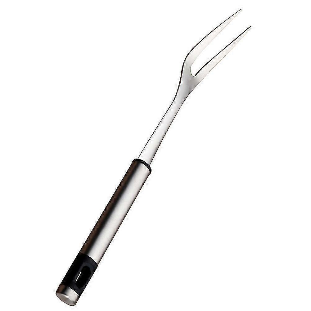 Meat Forks Large Stainless Bbq Fork Grill Fork Roasting Meat Fork Outdoor Bbq Tool Silver 29.50X3.00X2.00CM Cooking 1Pcs