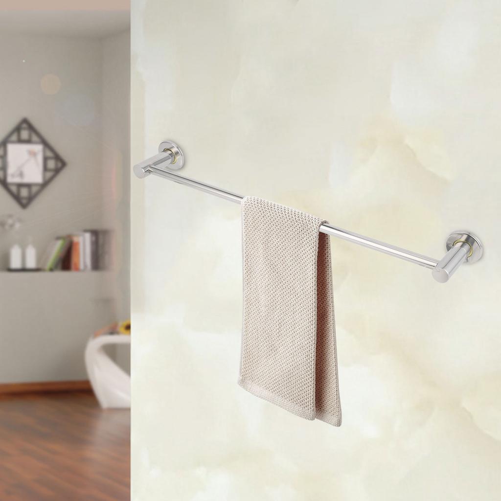 57CM Handtuchstange Edelstahl Wandmontierter Handtuchhalter Haken Aufbewahrungsregal für Badezimmer Badezimmerregal Handtuchständer Handtuchregal