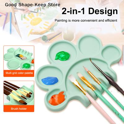 Painting Tools for Art Students; Silicone Palette, Pen Holder, Pigment Dispensing Tray.