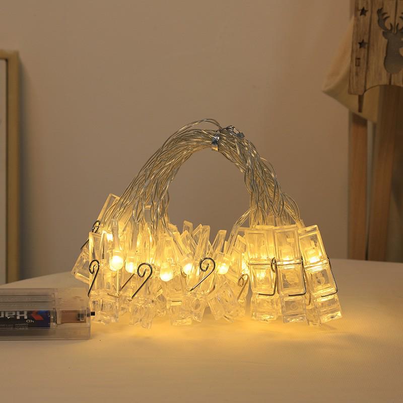 LED Heart Clip String Lights for Photos - Colorful Christmas Decoration