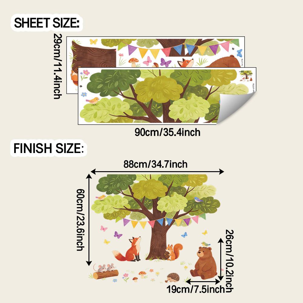 

Creative and Playful Little Animal Party for Children s Bedroom and Study Room. Home Wall Decoration Wall Stickers.