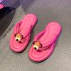 Cute puppy non-slip cold slippers for women's summer wear 2025 new flat-bottomed seaside beach flip-flops for women