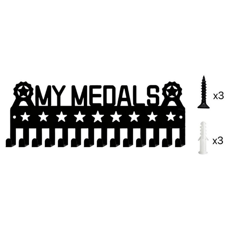 1Pcs Medal Display Hanger Sports Metal Wall Hanging Rack Key Hook Tie Rack Suitable For Sports Awards And Decorative Medals