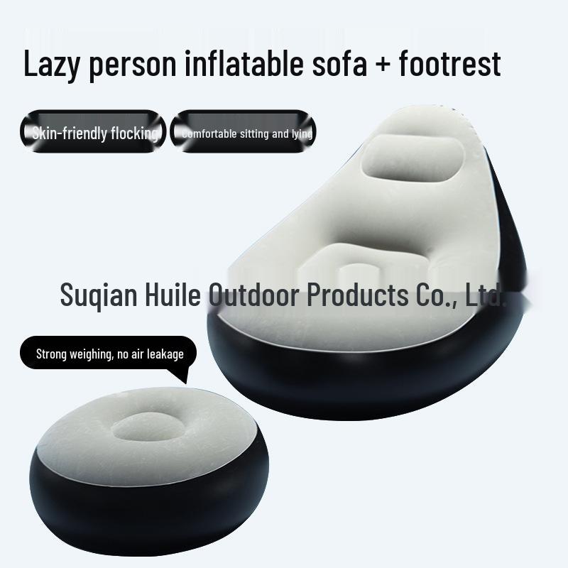 Inflatable Sofa with Footrest – Versatile Outdoor and Indoor Folding Chair for Leisure and Camping