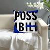 Blue Girl Body Lines Face Pillow Case Square Pillow Bedroom Sofa Leisure Comfort Cushion Car Living Room Home Decoration