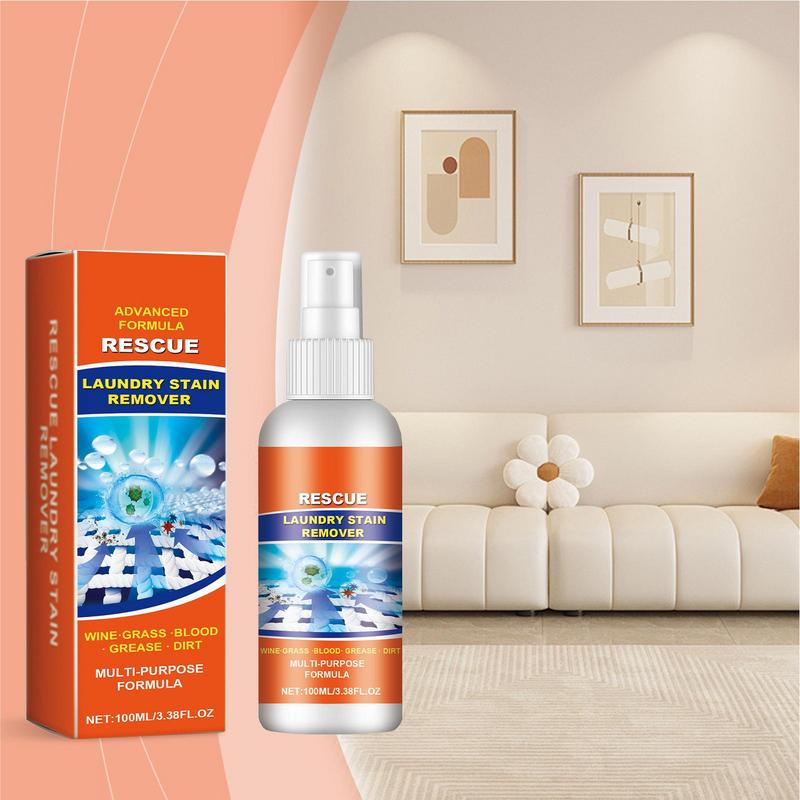 Leke Çıkarıcı Sprey Giysi Leke Tedavi Spreyi Çok Amaçlı Giysi Leke Çıkarıcı Sprey Yağ ve Yağ Leke Çıkarıcı Sprey 100ml