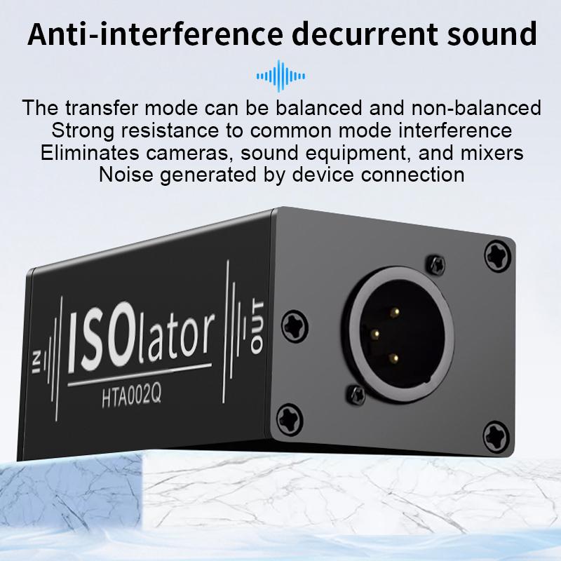 6.35 XLR Audio Noise Isolator Female to Male, Common Ground Loop Noise Suppressor Filter Eliminates Buzz Hum for PC Laptop Audio Equipment