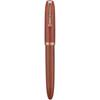 HONG DIAN A10 Fountain Pen, Fine Soft Nib Brown Ebony Wood with Magnetic Cap Design and Metal Case Set