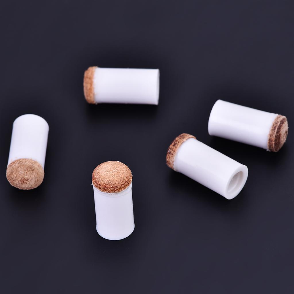 10pcs Billiards Snooker Pool Cue Pole Tip Replacement Parts Tackle Accessory (11mm)