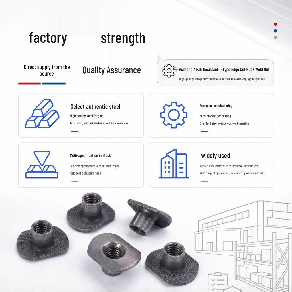 Acid & Alkali Resistant T-Type Radius Welded Cut-Edge Nut m6m7