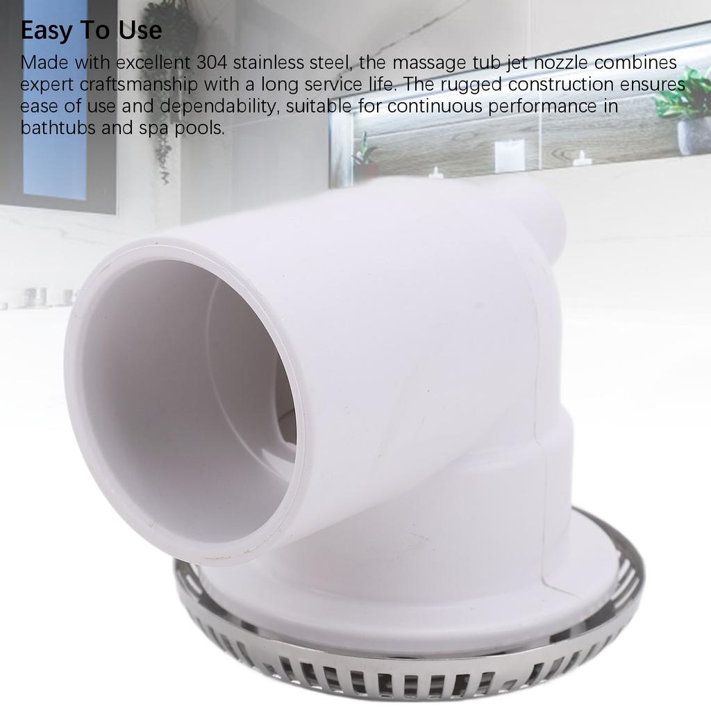Bathtub Jet Nozzle 304 Stainless Steel and PVC Detachable Exquisite Water Outlet Pool Jet Nozzle for SPA Pool