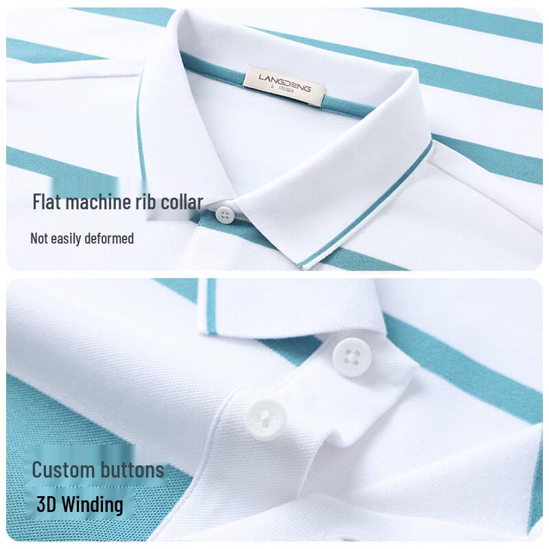 Langdeng Men's Long-Staple Cotton Polo Shirt