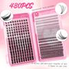C-Kurve DIY Einzel-Cluster-Falsche-Wimpern-Set - 547 Segmentierte Cluster für dichte, geschwungene untere Wimpern