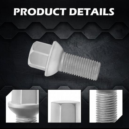 5Pcs Wheel Lug Bolts Nuts For Mercedes W204 W211 C209 W164 W251 A0009904907 EOA