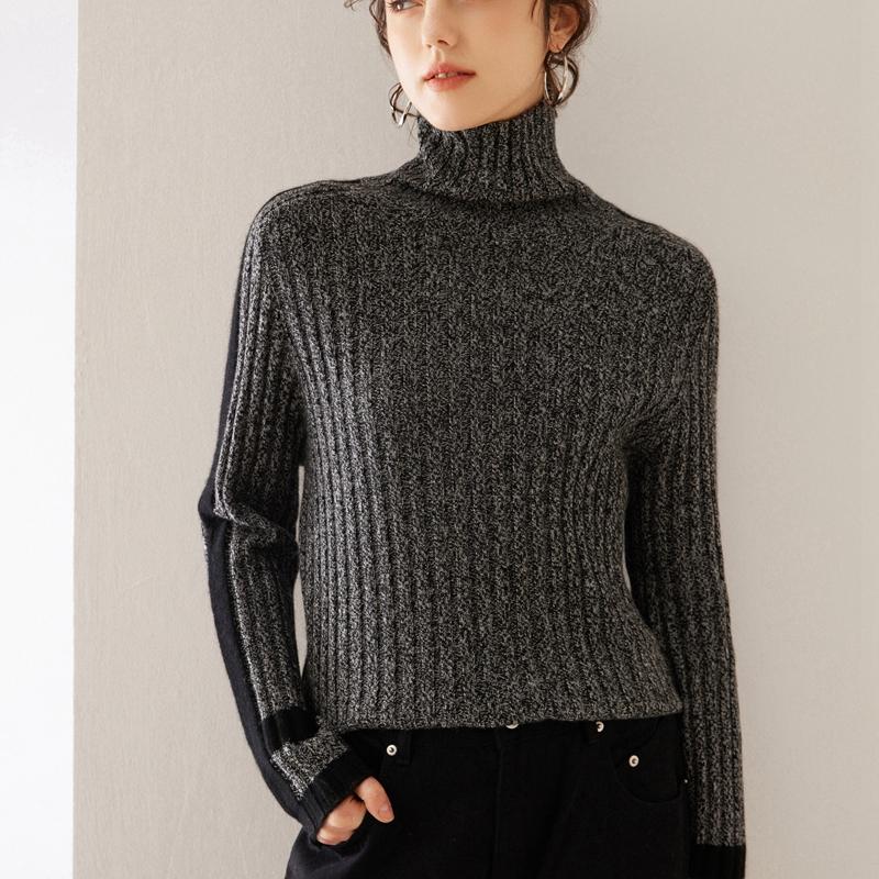 

Женский кашемировый свитер Qinghe cashmere 100% кашемир женский осенне-зимний кашемировый пуловер мягкий и теплый M чёрный