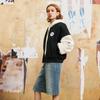 (WMNS) Converse Sherpa Varsity Jacket Asia Sizing 'Black White' Women's 10025206-A01