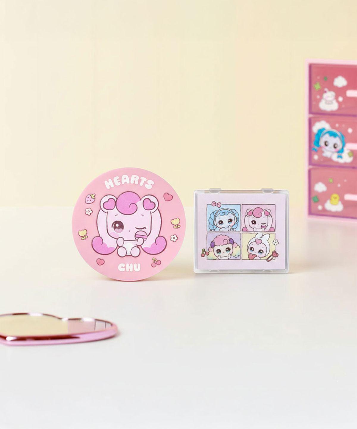 Hachukku Soft Oil Care Special Set (Soft Powder + Oil Blotting Paper Mirror Case Set)
