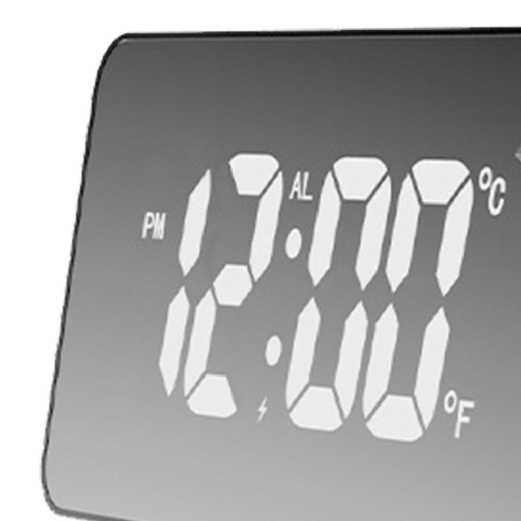 Projektionswecker 360 Grad Flexibel Einstellbar Kreativer LED Spiegel Digitaluhr mit